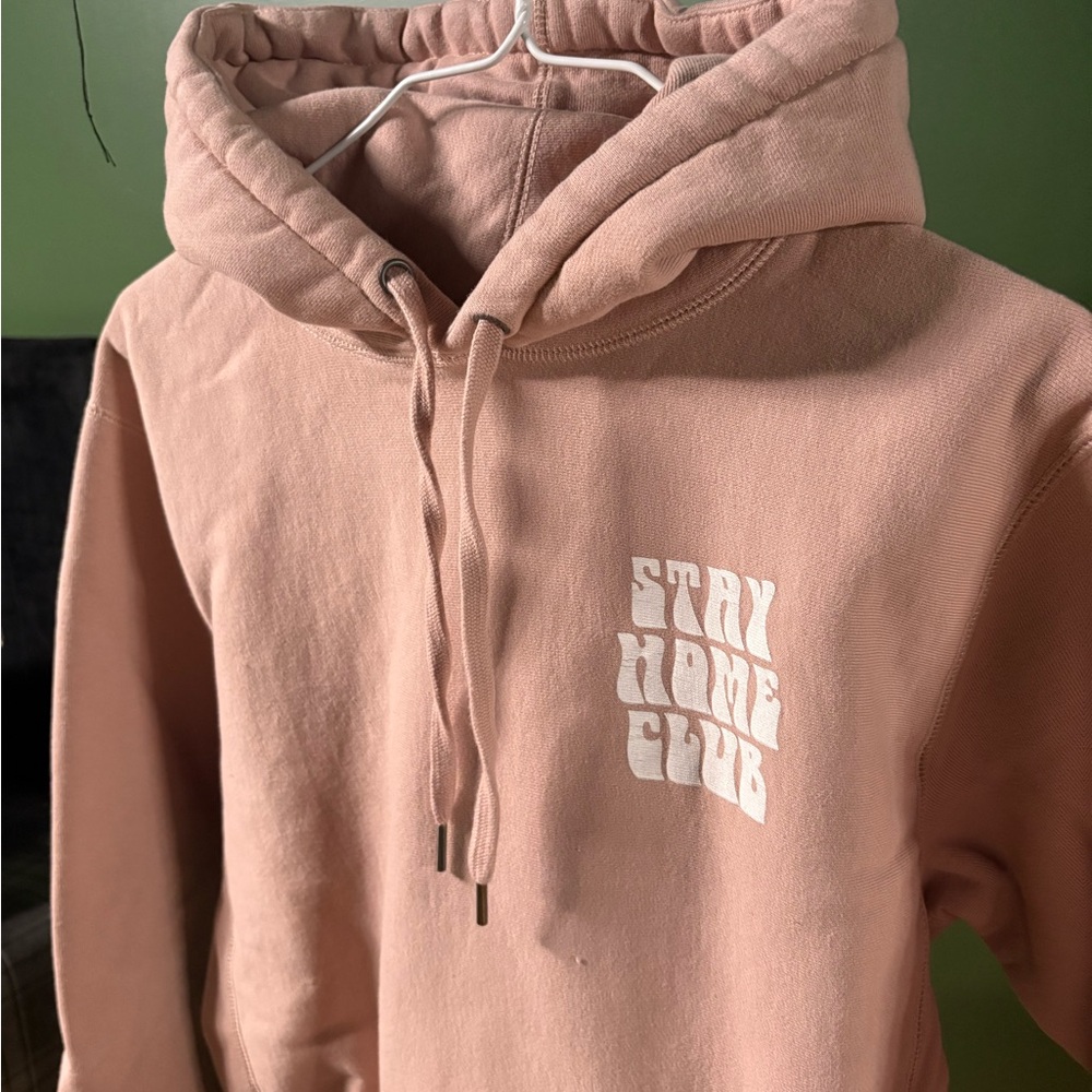 Stay Home Club Pink Hoodie